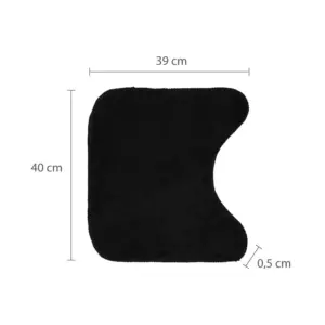 Kit de Tapetes Stilo 3 Peças em Poliéster para área Seca Preto 1 - Imagem 4