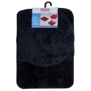 Kit de Tapetes Stilo 3 Peças em Poliéster para área Seca Preto 1 - Imagem 7