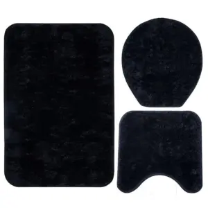 Kit de Tapetes Stilo 3 Peças em Poliéster para área Seca Preto 1 - Imagem 8