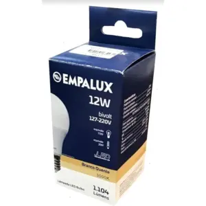Lampada Bulbo Led Empalux 12w Bivolt 3000k Pc - Imagem 1