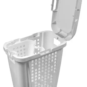Roupeiro Telado com Cesto 45l Azul/branco - Imagem 4