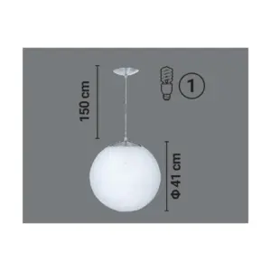 Pendente Bola Ps Cristal Aglomerado Média - Imagem 2