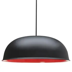 Pendente Taschibra Black Festival 1xe27 Preto F. + Vermelho - Imagem 1