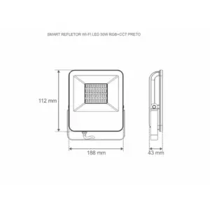 Smart Refletor Wi-fi Led 50w Rgb+cct Preto - Imagem 10