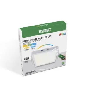 Smart Painel Wi-fi Led 24w Quadrado Sobrepor Cct - Imagem 7