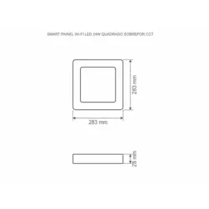 Smart Painel Wi-fi Led 24w Quadrado Sobrepor Cct - Imagem 8
