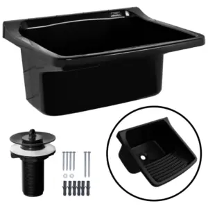 Tanque Plastico Simples 55x47x31 34l Preto Tq1/sc*pr1 Astra - Imagem 1
