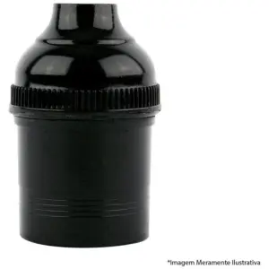 Soquete Pendente Sem Chave Termoplast Preto 43.02b com 10 Peças - Foxlux - Imagem 1