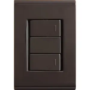 Conjunto 4x2 com 2 Interruptores Simples 10 a 250 V Tramontina Liz Grafite Tramontina