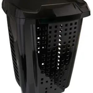 Roupeiro Telado com Cesto 46x47x62cm 70l Preto - Imagem 1