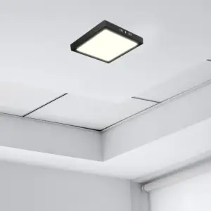 Painel Led 24w Lux Quadrado Sobrepor Preto 3000k - Imagem 5