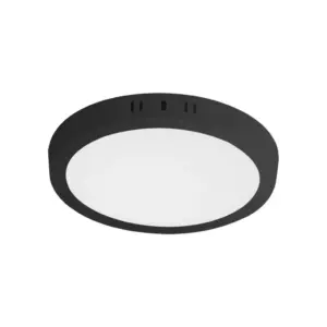 Painel Led 18w Lux Redondo Sobrepor Preto 6500k - Imagem 1