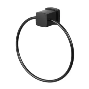Porta Toalha Argola Block 38 Preto Matte