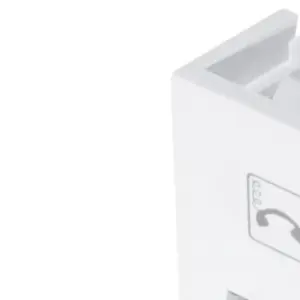 Módulo Tomada Telefone Rj 11de 2 Vias Modulare Evidence Branco - Imagem 2