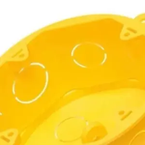 Caixa de Luz Octogonal Amarelo 4 X 4 - Amanco - Imagem 2