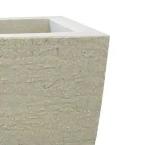 Vaso Quadrado Moderno Cimento Pequeno 30 X 30cm - Japi - Imagem 3