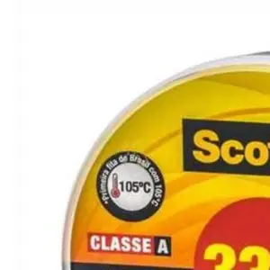 Fita Isolante 33+scotch Preto - 19mm X 20m - 3m - Imagem 2
