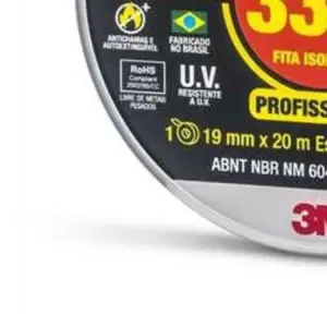 Fita Isolante 33+scotch Preto - 19mm X 20m - 3m - Imagem 4