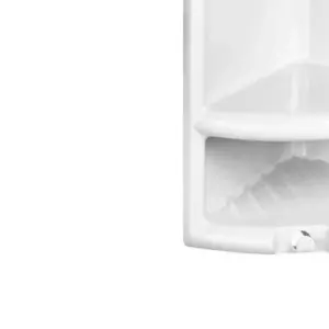 Porta Shampoo de Pvc Cantoneira Parede para Banheiro Branco - Herc - Imagem 4