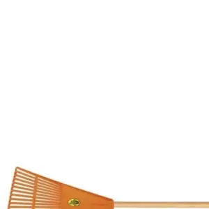 Vassoura 18 Dentes em Polipropileno Laranja com Cabo de Madeira 120cm - Tramontina - Imagem 2
