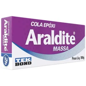 Cola Epóxi Araldite Massa 100g Branco e Cinza