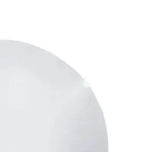 Plafon Redondo Jurerê 25cm Vidro Fosco 1xe27 Branca - Imagem 3
