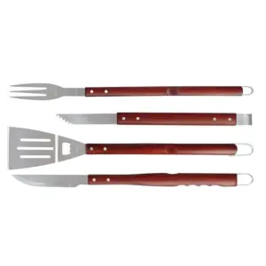 Conjunto para Churrasco com Cabos Compridos 4 Peças - Mor - Imagem 6