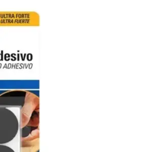 Feltro Adesivo Redondo 20mm com 24 Unidades Preto - Imagem 3
