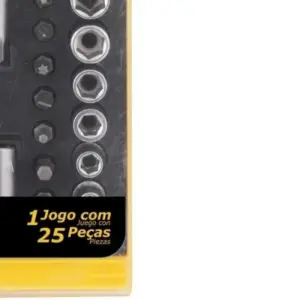 Jogo de Soquetes e Ponteiras, Encaixe de 1/4", com 25 Peças Vonder - Imagem 5