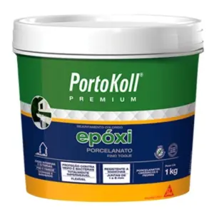 Rejunte Epóxi Portokoll Porcelanato Fino Toque Preto 1kg - Imagem 1