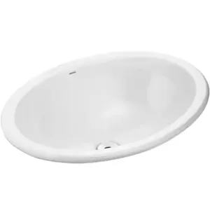 Cuba de Sobrepor Oval Cbos-38 50,5x39cm Branca