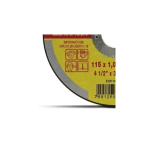 Disco Corte Starrett Aço Carb/inox 115x1,0x22,2mm com 5 Peçass - Imagem 4