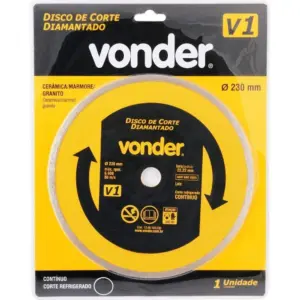 Disco de Corte Diamantado, 230 Mm, Contínuo, V1, Vonder Vdo2828 - Imagem 2