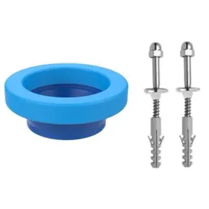Anel de Vedação com Guia para Vaso Sanitário com Kit Parafuso Fixador