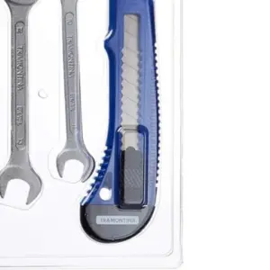 Kit Ferramentas 7 Peças Contem 1 Alicate, 2 Chaves de Fenda, 3 Chaves Fixas e 1 Estilete Tramontina 43409103 - Imagem 5