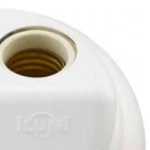 Plafon Ilumi Branco Borne Porc 100w 2 Lamp 18092 - Ilumi - Imagem 3