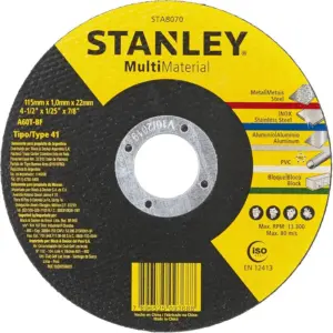 Disco de Corte Inox 9" X 2,5mm - Stanley - Imagem 1
