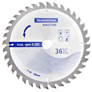 Disco de Corte para Serra Circular com 36 Dentes 7.1/4" - Tramontina - Imagem 2