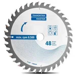 Disco de Corte para Serra Circular com 48 Dentes 7.1/4" - Tramontina - Imagem 1