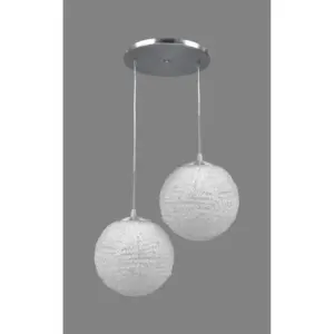 Conjunto 2 Pendente Bola Ps Cristal Aglomerado Pequena
