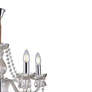 Lustre de Cristal Taschibra Glam Conhaque 5xe14 - Imagem 3