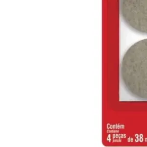 Feltro Sintético Redondo 38mm com 4 Peças Marrom - Imagem 4