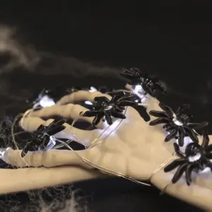 Cordão Halloween Taschibra Led 10 Aranhas 2xaa . - Imagem 3