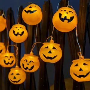 Cordão Halloween Taschibra Led 10 Jack Feliz 2xaa . - Imagem 3