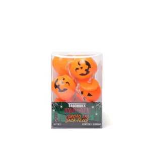 Cordão Halloween Taschibra Led 10 Jack Feliz 2xaa . - Imagem 4