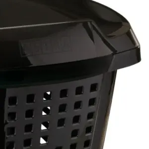 Roupeiro Telado com Cesto 46x47x62cm 70l Preto - Imagem 3