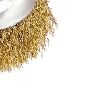 Escova Copo Circular em Aço com Fio Ondulado 50mm Dourada - Imagem 5