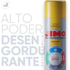 Jimo Desengordurante Limpeza Profunda Multiuso Grelhas Espetos Coifa Fogão Etc Aerossol 400ml - Imagem 3