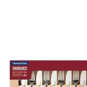Jogo para Churrasco Tramontina Dynamic Jumbo em Aço Inox e Cabos de Madeira Natural 12 Peças - Imagem 2