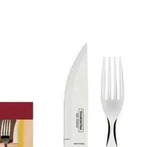 Jogo para Churrasco Tramontina Dynamic Jumbo em Aço Inox e Cabos de Madeira Natural 12 Peças - Imagem 3
